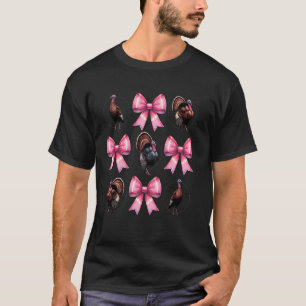 Kokette Bogen Truthahn Jagd Jäger Pink Muttertag T-Shirt
