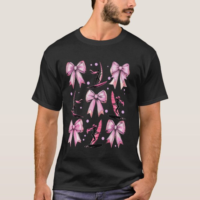 Kokette Bogen Windsurfing Windsurfer Windsurf Mädc T-Shirt (Vorderseite)