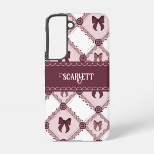 Kokette Burgunder-Schleife Samsung Galaxy Hülle