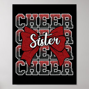 Kokette Cheer-Schwester-Bogen-Sport Cheerleader Ch Poster
