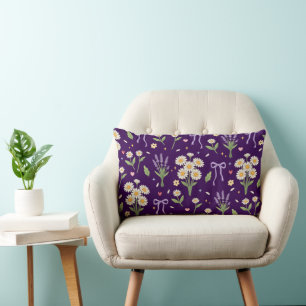 Kokette Daisy und Lavendel Lendenkissen