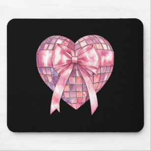 Kokette Disco Herz Rosa Valentinstag Girly Valenti Mousepad