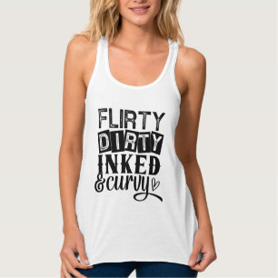 Kokette dunkle Inky & Curvy Tattoo Womens T - Shir Tank Top