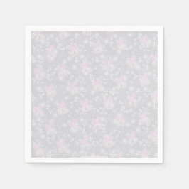 Kokette durchsichtige rosa Schleife und Rosengarte Serviette