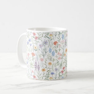 Kokette feminine Blumenwiese Kaffeetasse
