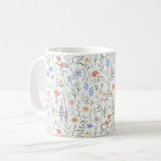 Kokette feminine Blumenwiese Kaffeetasse