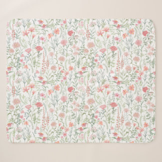 Kokette feminine rosa Wildblumenwiese Sherpadecke
