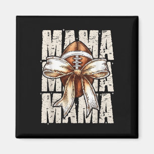 Kokette Fußball-Mama-Schleife Lustiges Team Sport Magnet