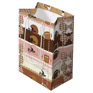 Kokette Fußballschleife Leopard-Muster (5) Mittlere Geschenktüte