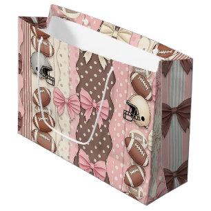 Kokette Fußballschleife Leopard-Muster (9) Große Geschenktüte
