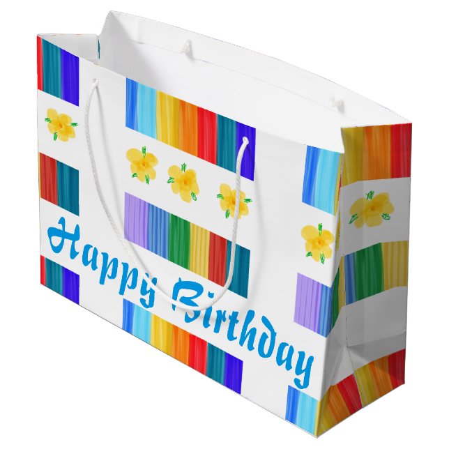 Kokette Geschenktasche Große Geschenktüte (Rückseite Schrägansicht)