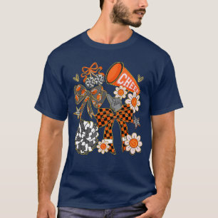 Kokette Jubelbogen Sport Cheerleader Orange Spielt T-Shirt