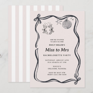 Kokette Jungfer zur Mrs Bachelorette Einladung