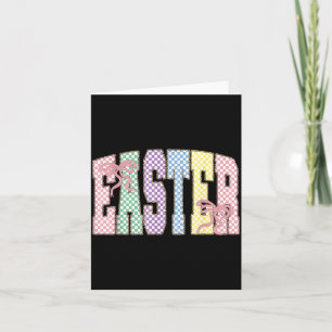 Kokette Karierte Ostertag Frühlingsoster Pastell Karte