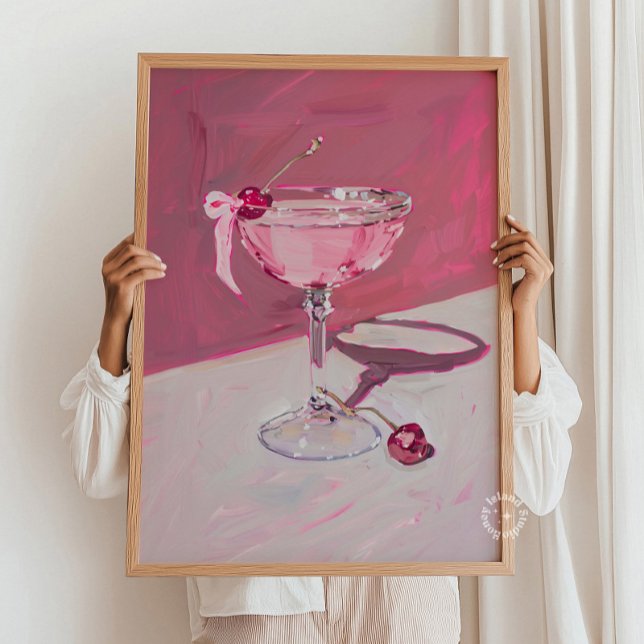 Kokette Kirsch Cocktail Bar Wagen Poster (Von Creator hochgeladen)