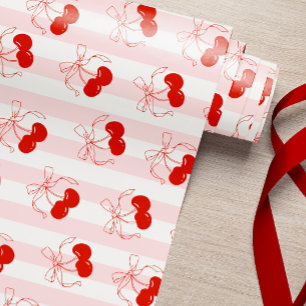 Kokette Kirschrosa Geschenkpapier