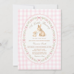 Kokette kleine Häschen-Baby-Party Einladung