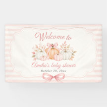 Kokette Kürbis-Rosa-Schleife-Baby-Party