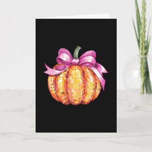 Kokette Kürbis-Rosa-Schleife-Herbst Y'all Erntedan Karte