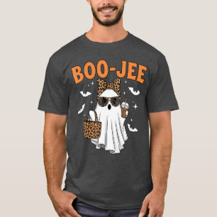 Kokette Leopard Geist Kaffee Boo JEE Halloween Bo T-Shirt