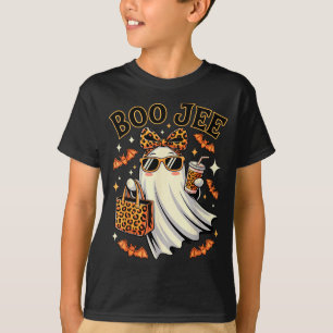 Kokette Leopard Geist Kaffee Boo Jee Halloween Bo T-Shirt