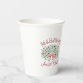 Kokette Mahjong-Sozialclub-Papiertasse mit Schleif Pappbecher