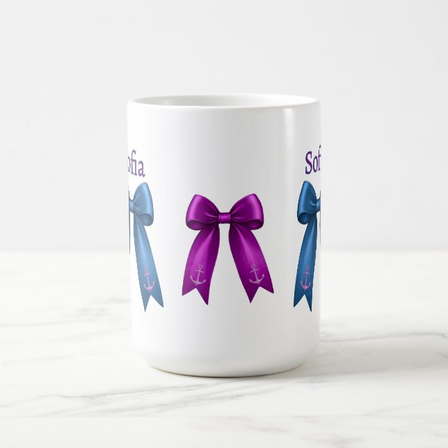 Kokette nautische Schleife! Kaffeetasse (Mittel)