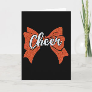 Kokette orangefarbenen Jubelbogen Sport Cheerleade Karte
