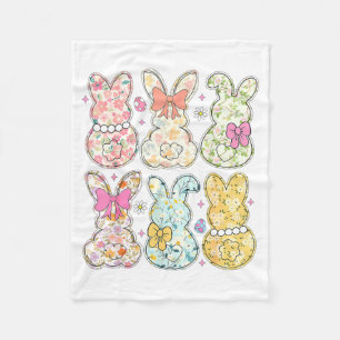Kokette Osterhasen-Blumen Kokette Schleife Frühlin Fleecedecke