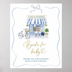 Kokette Pariser Café Bücher für Baby Poster