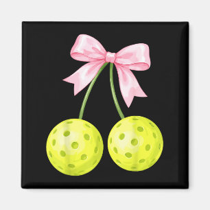 Kokette Pickleball-Kirschen-Bogen-Paddle-Sportlieb Magnet