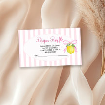 Kokette Pink Lemon Baby Shower Windel-Raffle
