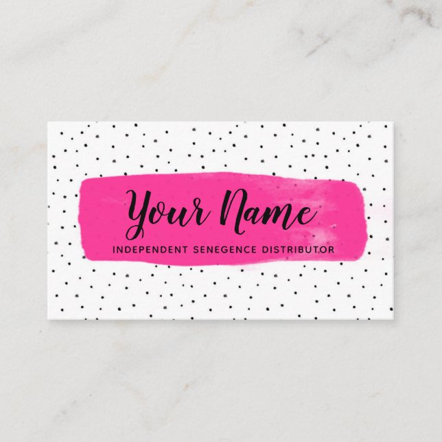 Kokette pinkfarbene LipSense Geschäfts-Karte Visitenkarte (Vorderseite)