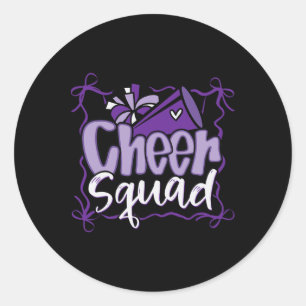 Kokette Pom-Poms-Schleife Cheer-Squad-Match Cheerl Runder Aufkleber