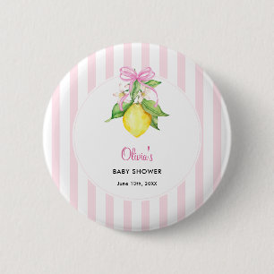 Kokette rosa Baby-Party für kleine Mädchen Button