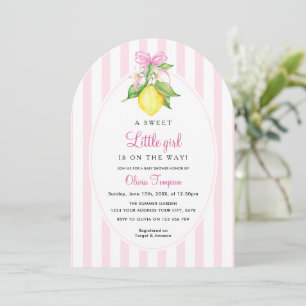 Kokette rosa Baby-Party für kleine Mädchen Einladung