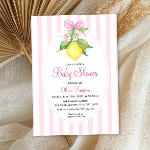Kokette rosa Baby-Party für kleine Mädchen Einladung
