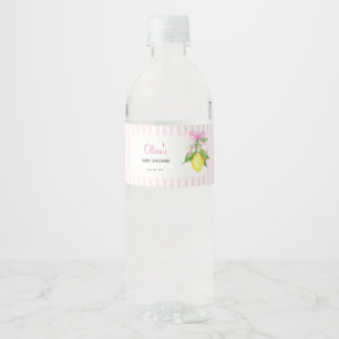 Kokette rosa Baby-Party für kleine Mädchen Wasserflaschenetikett