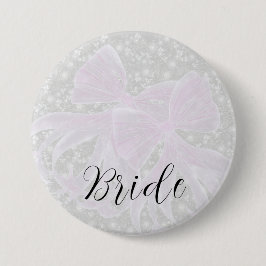 Kokette rosa durchsichtige Schleifen-Brides Knopf Button