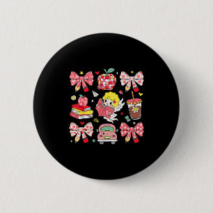 Kokette rosa Schleife Apfel Lehrer Anerkennung Val Button