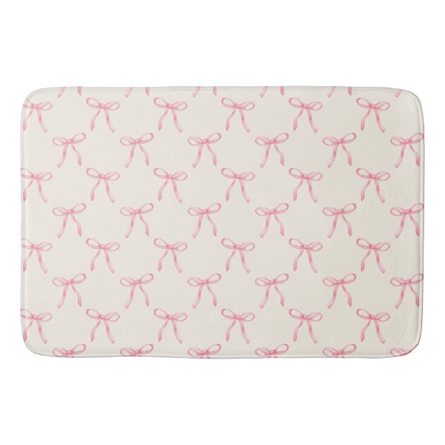 Kokette rosa Schleife Badematte (Vorderseite)