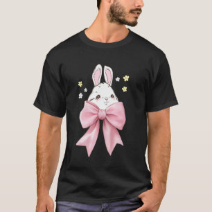Kokette rosa Schleife Kokette Ostern Häschen Mädch T-Shirt