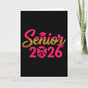 Kokette rosa Schleife Leopard Senior 2026 Cl Of Ab Karte