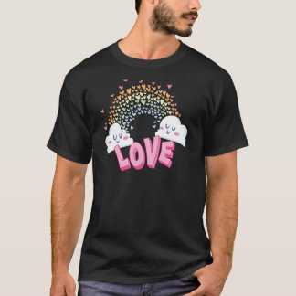 Kokette Rosa Schleife Regenbogen Galaxie Karussell T-Shirt