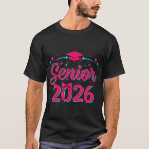 Kokette rosa Schleife Senior 2026 Cl von Abschluss T-Shirt