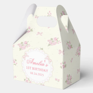 Kokette rosa Schleifen Geburtstagsgeschenkboxen Geschenkschachtel