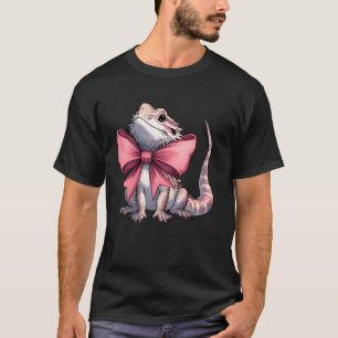 Kokette Schleife Bartagamen-Mama Rosa Band Mutter T-Shirt