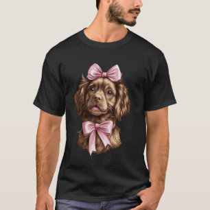 Kokette Schleife Chesapeake Bay Retriever Hundemut T-Shirt