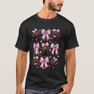 Kokette Schleife Chocolate Lab Chocolate Labrador  T-Shirt
