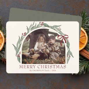 Kokette Schleife Frohe Weihnachten Personalisierte